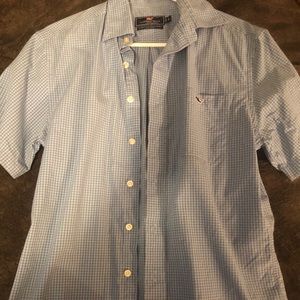 Vineyard Vines men’s S blue white check button up